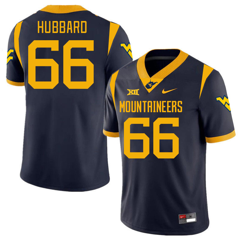 #66 Ja'Quay Hubbard West Virginia Mountaineers College 2024 New Uniforms Football Jerseys Stitched Sale-Navy